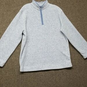 Women's Catalina Blue Fleece Long Sleeve Pullover Size M 1/4 Zip Collared